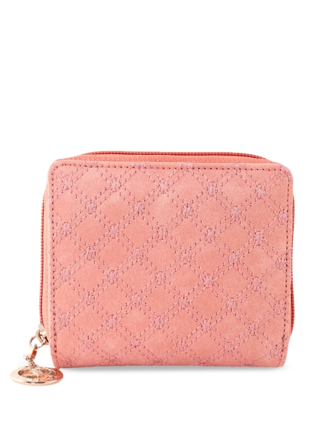 

ESBEDA Women Pink Solid Zip Around Wallet