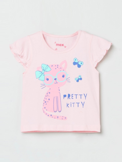 

max Girls Pink Printed Top