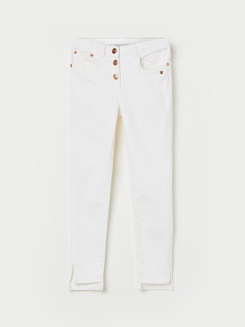 

Bossini Girls White Slim Fit Mid-Rise Clean Look Jeans