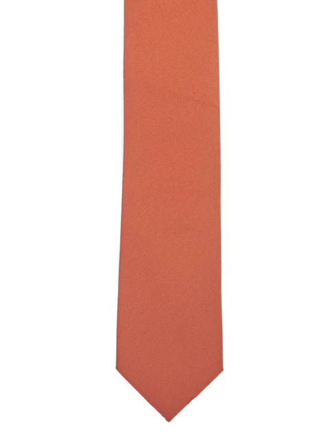 

The Tie Hub Men Orange Woven Design Skinny Tie