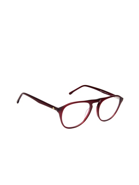 

David Blake Unisex Maroon Solid Full Rim Round Frames EWDB2402MWZDB8004C3