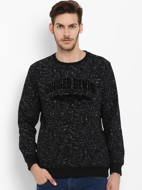 

Cloak & Decker Men Black Printed Sweatshirt