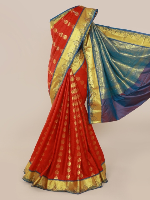 

Pothys Red Art Silk Woven Design Kanjeevaram Saree