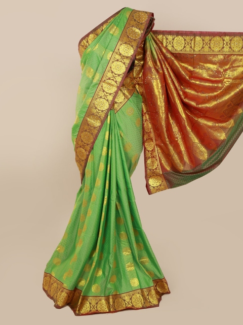

Pothys Green Art Silk Woven Design Kanjeevaram Saree