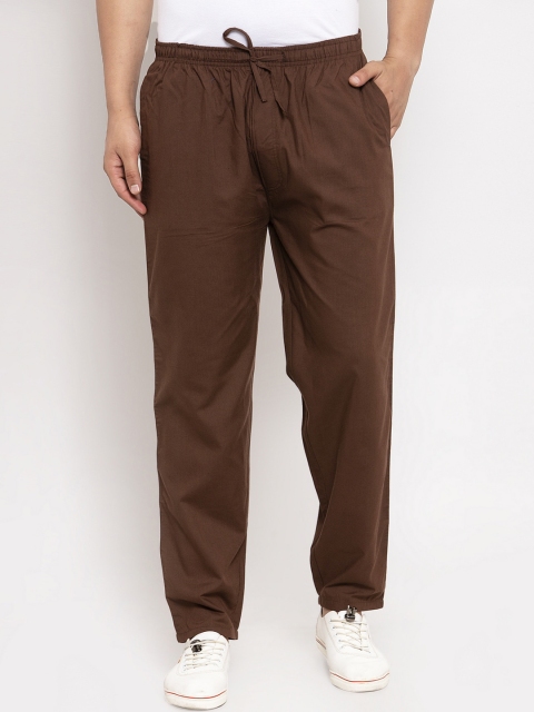 

JAINISH Men Brown Solid Slim-Fit Track Pants