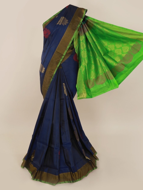 

Pothys Blue & Green Art Silk Woven Design Kanjeevaram Saree