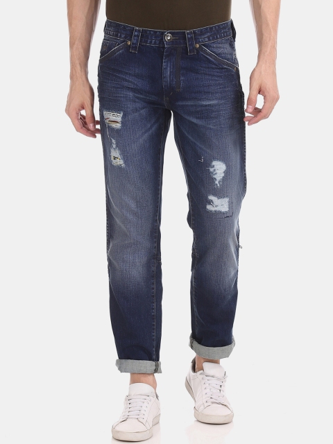 

Flying Machine Men Blue Light Fade Tapered Fit Jeans