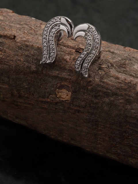 

Clara Silver-Toned Rhodium-Plated Zirconia Contemporary Studs
