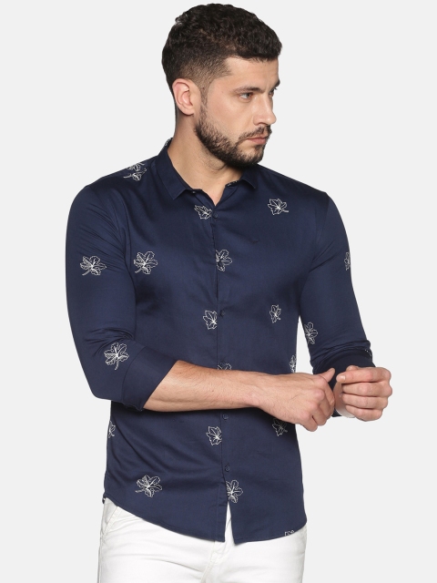 

SHOWOFF Men Blue Slim Fit Printed Casual Shirt