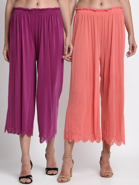 

NEUDIS Women Purple Regular Fit Solid Culottes
