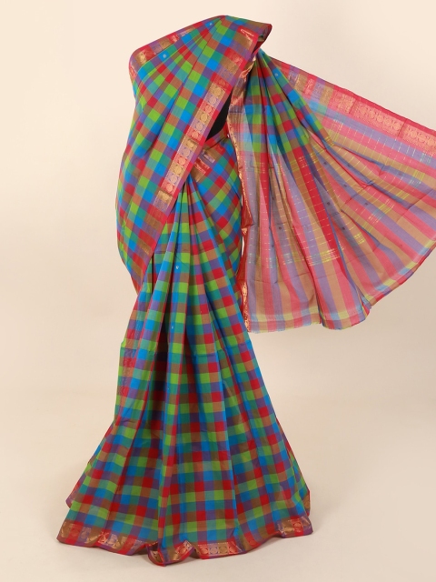 

Pothys Multicoloured Checked Saree, Multi