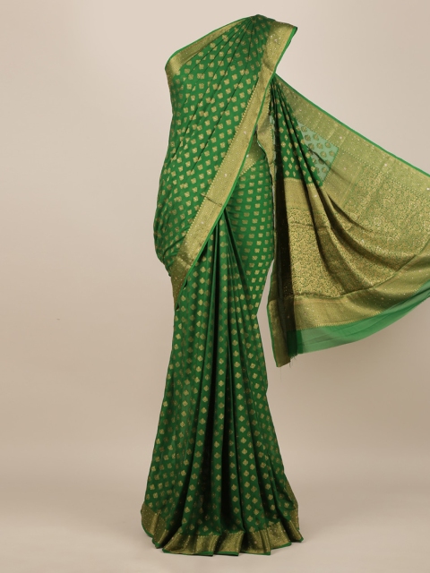 

Pothys Green Woven Design Pure Chiffon Saree