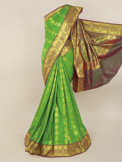 

Pothys Green Art Silk Embellished Kanjeevaram Saree