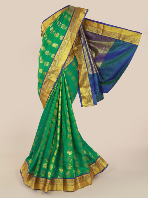 

Pothys Green Art Silk Woven Design Kanjeevaram Saree