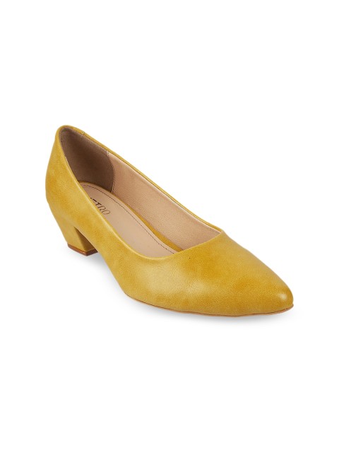 

Metro Women Yellow Solid Pumps