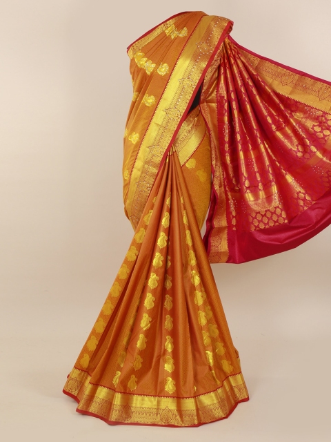 

Pothys Mustard Art Silk Woven Design Kanjeevaram Saree