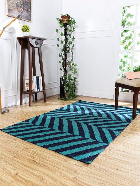 

Jaipur Rugs Navy Blue Geometric Hand-Tufted Woolen Carpet