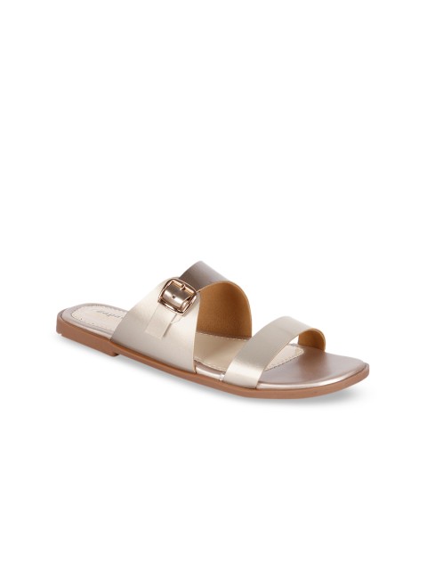 

ZAPATOZ Women Grey Solid PU Open Toe Flats