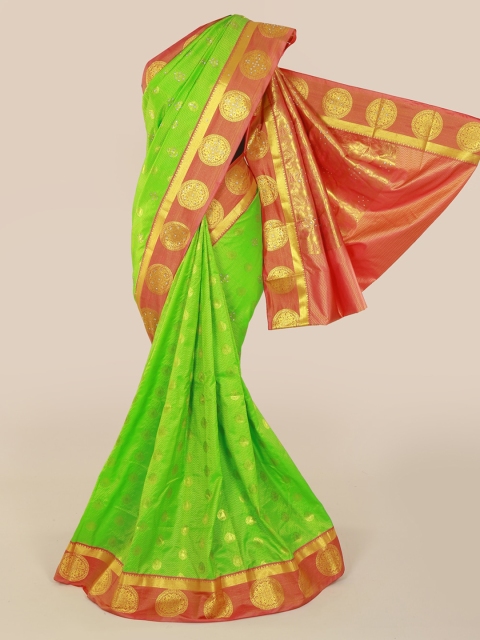 

Pothys Green Art Silk Woven Design Kanjeevaram Saree