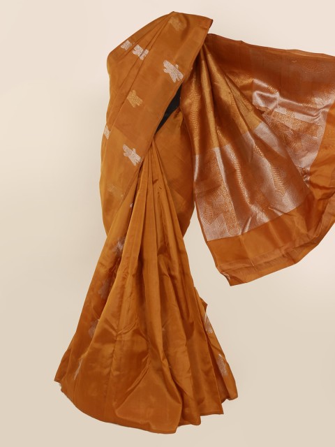 

Pothys Mustard Brown Art Silk Woven Design Kanjeevaram Saree