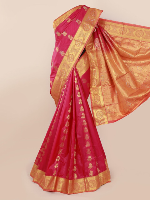 

Pothys Pink Art Silk Woven Design Kanjeevaram Saree