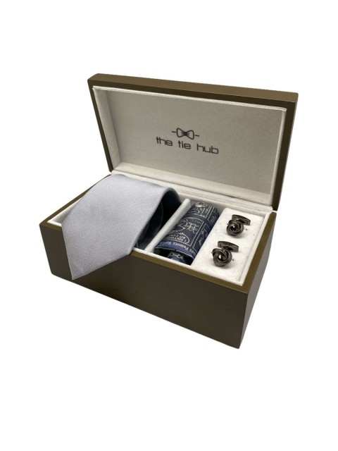 

The Tie Hub Men Accessory Gift Set, Grey