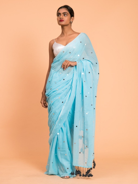 

Suta Light Blue Embellished Saree