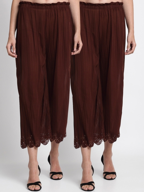 

NEUDIS Women Brown Regular Fit Solid Culottes