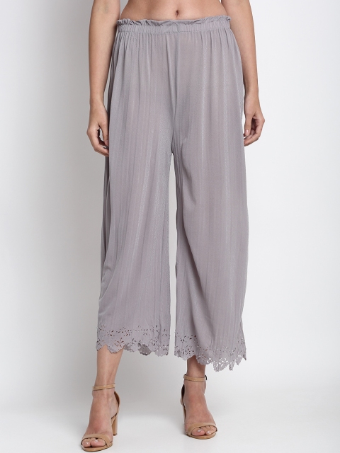 NEUDIS Women Grey Solid Culottes
