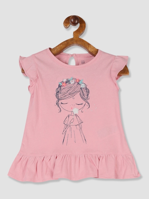 

GAP Toddler Girl Pink Peplum Graphic T-Shirt