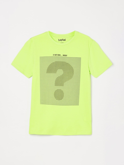 

Bossini Boys Green Printed Round Neck T-shirt