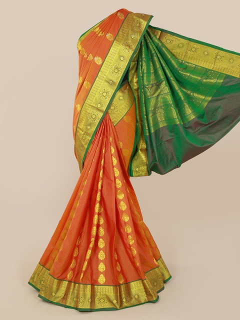 

Pothys Orange Art Silk Woven Design Kanjeevaram Saree