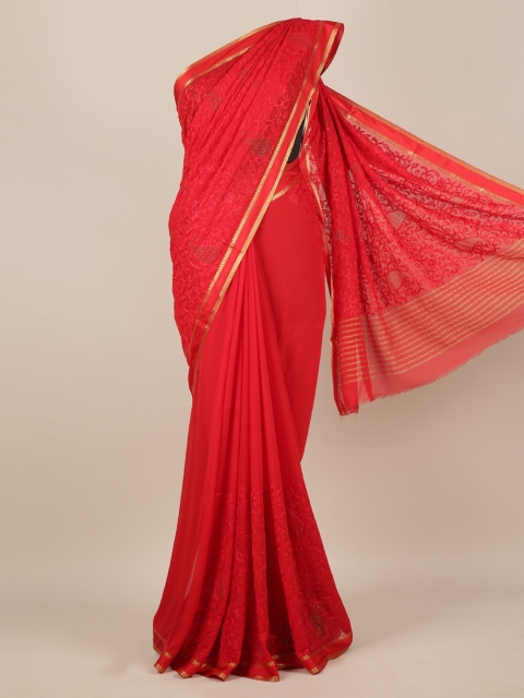 

Pothys Red Woven Design Saree