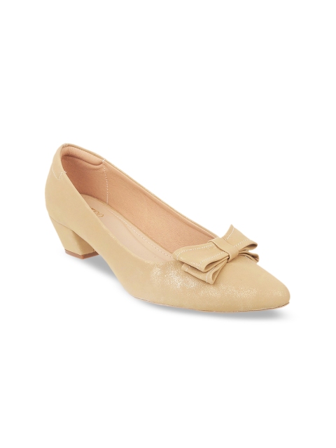 

Metro Women Beige Solid Block Heels