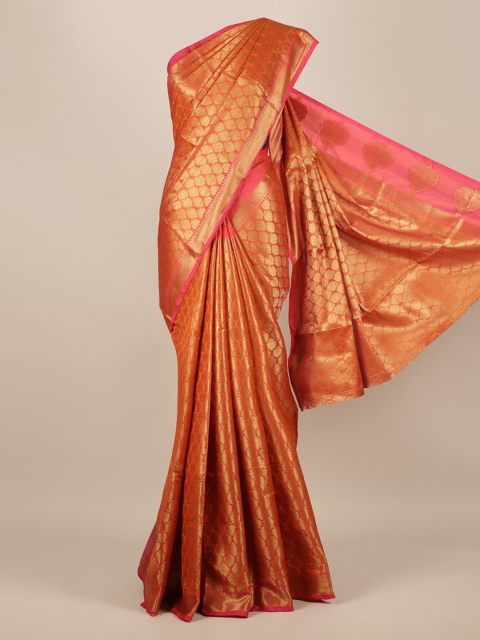 

Pothys Orange Woven Design Pure Cotton Saree