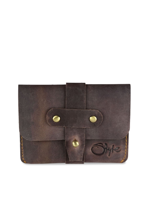 

Style SHOES Unisex Brown Solid Card Holder