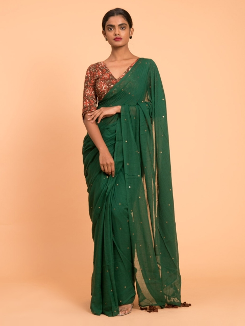 

Suta Green Embellished Pure Cotton Saree