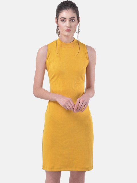 

Eavan Women Yellow Solid Sheath Dress