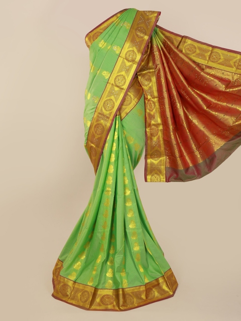

Pothys Green Art Silk Woven Design Kanjeevaram Saree