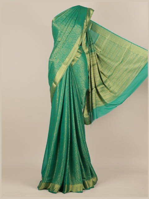 

Pothys Green Woven Design Pure Chiffon Saree