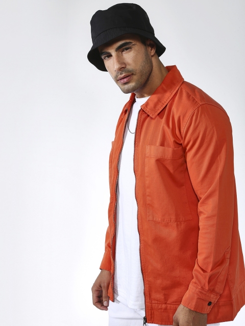 

Blue Saint Men Orange Solid Lightweight Tailored Jacket