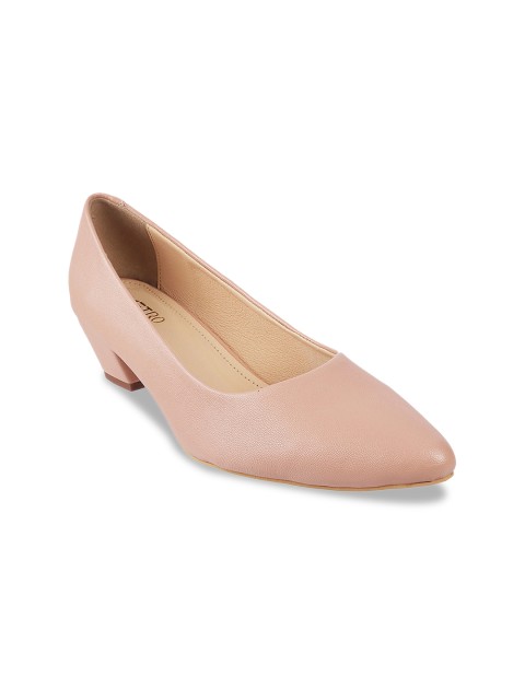 

Metro Women Peach-Coloured Solid Pumps