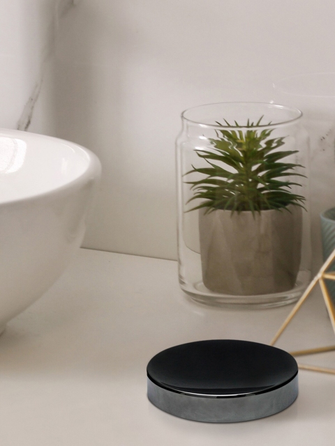 

OBSESSIONS Black Solid Stainless Steel Soap Dish