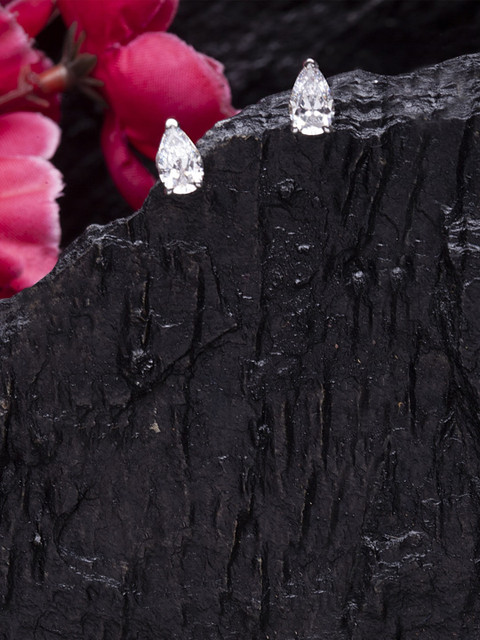 

Clara Silver-Toned Contemporary Studs