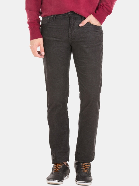 

GAP Men Black Regular Fit Solid Corduroy Trousers