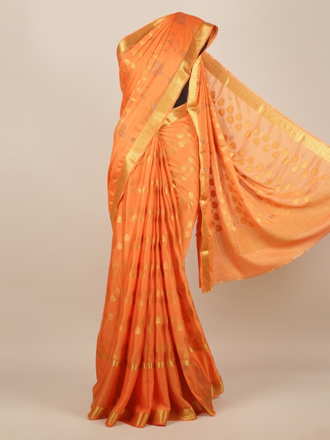 

Pothys Orange Woven Design Saree