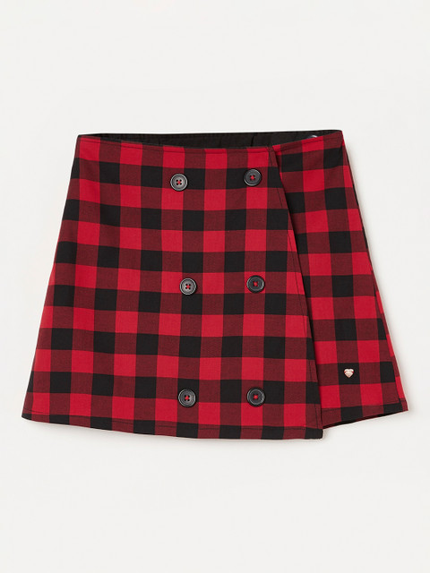 

Bossini Girls Red & Black Checked Mini Skirt