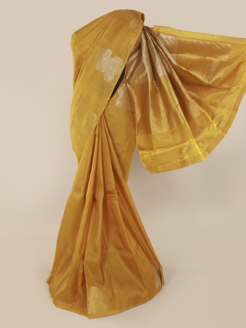 

Pothys Mustard Art Silk Woven Design Kanjeevaram Handloom Saree