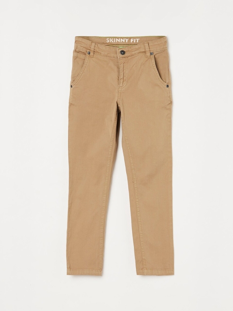 

Bossini Boys Beige Regular Fit Solid Regular Trousers