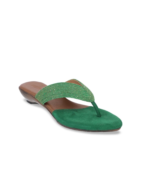 

Metro Women Green Embellished Wedges
